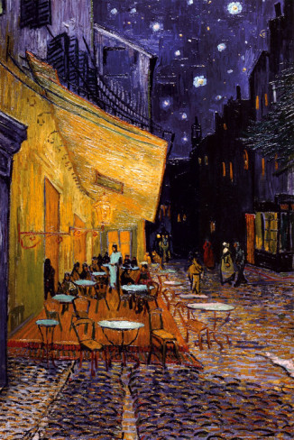 The Cafe Terrace on the Place du Forum, Arles, at Night - Vincent Van Gogh Paintings